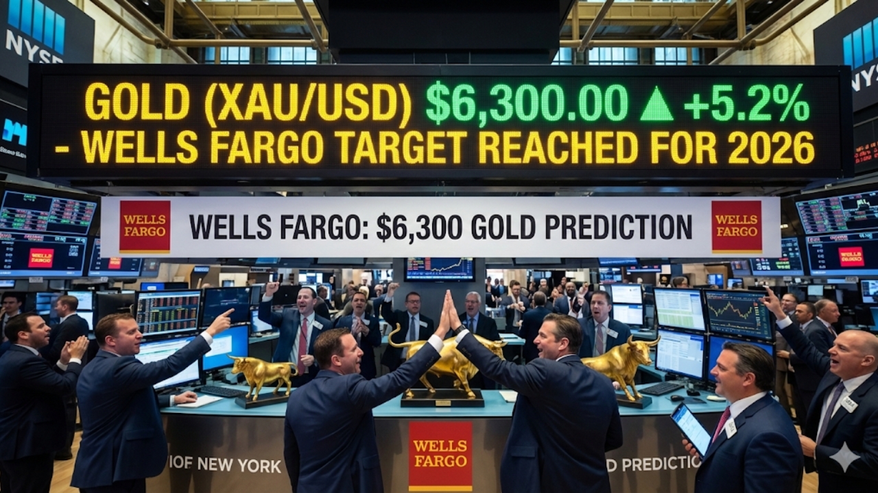 Gold Surges as Wells Fargo Sets Jaw-Dropping $6,300 Target for 2026